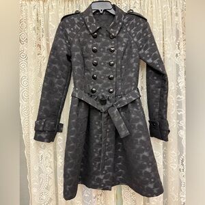 Betsy Johnson Floral Metallic Coat